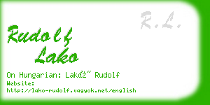 rudolf lako business card